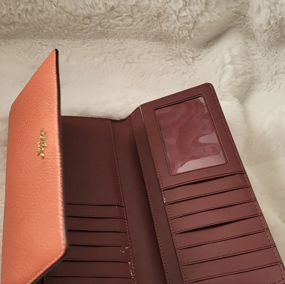 Coach Coral Leather Wristlet - Picture 3 of 5